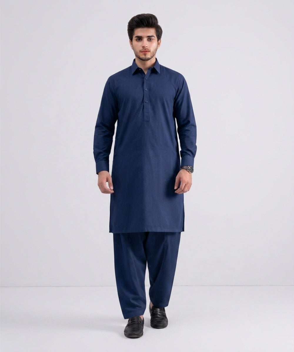 Blue Cotton Suit