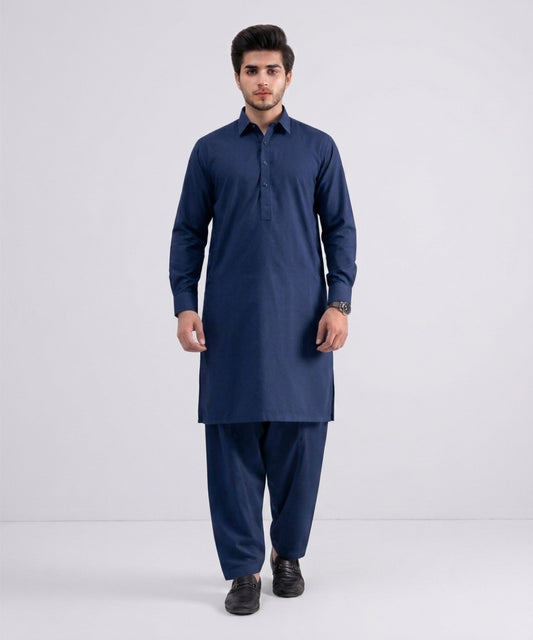 Blue Cotton Suit