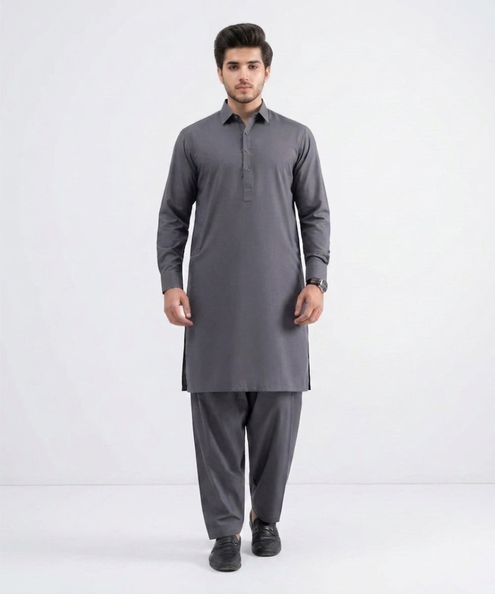 Grey Cotton Suit