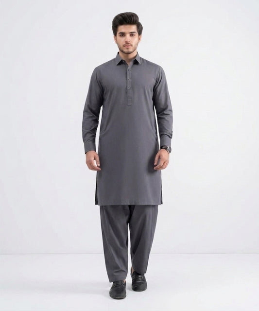 Grey Cotton Suit