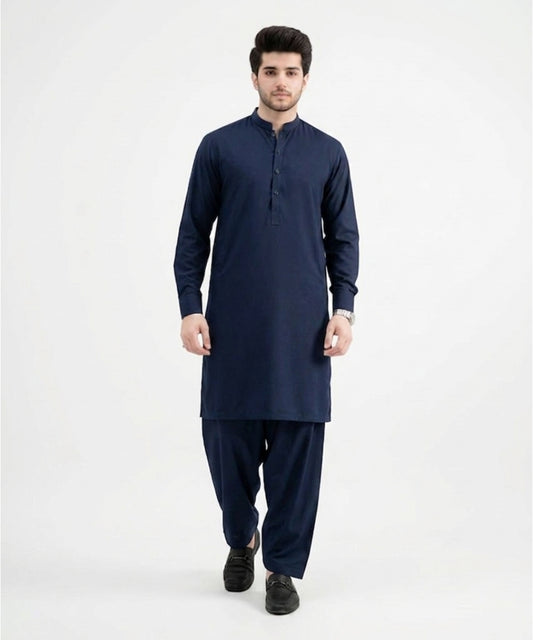 Navy Blue Wash and Wear Suit