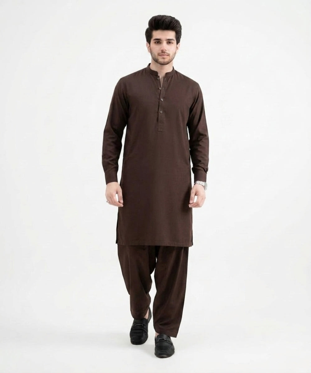 Dark Brown Wash and Wear Suit