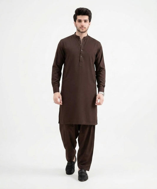 Dark Brown Wash and Wear Suit