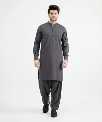 Dark Grey Wash and Wear Suit