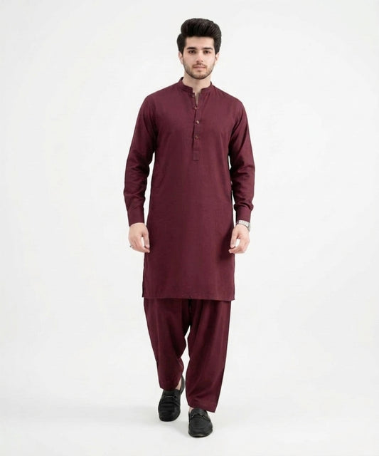 Maroon Wash and Wear Suit